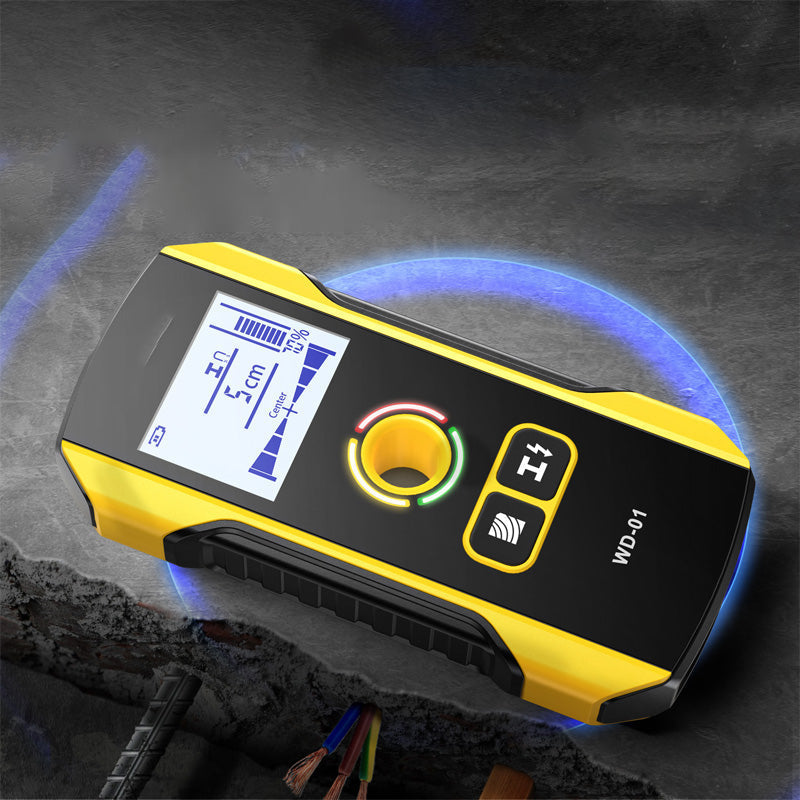 Détecteur de montants 6-en-1 avec écran LCD, calibrage automatique et batterie rechargeable
