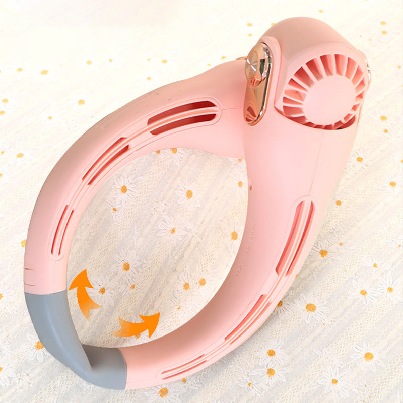 Ventilateur de cou portable – Ultra-silencieux, rotation à 360°, 3 vitesses. Refroidissement mains libres, longue autonomie de batterie. L'indispensable de l'été !