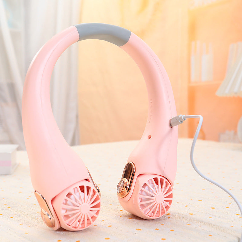 Ventilateur de cou portable – Ultra-silencieux, rotation à 360°, 3 vitesses. Refroidissement mains libres, longue autonomie de batterie. L'indispensable de l'été !
