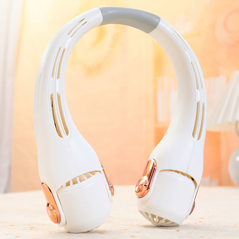 Ventilateur de cou portable – Ultra-silencieux, rotation à 360°, 3 vitesses. Refroidissement mains libres, longue autonomie de batterie. L'indispensable de l'été !