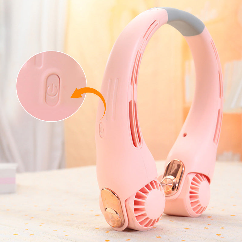 Ventilateur de cou portable – Ultra-silencieux, rotation à 360°, 3 vitesses. Refroidissement mains libres, longue autonomie de batterie. L'indispensable de l'été !