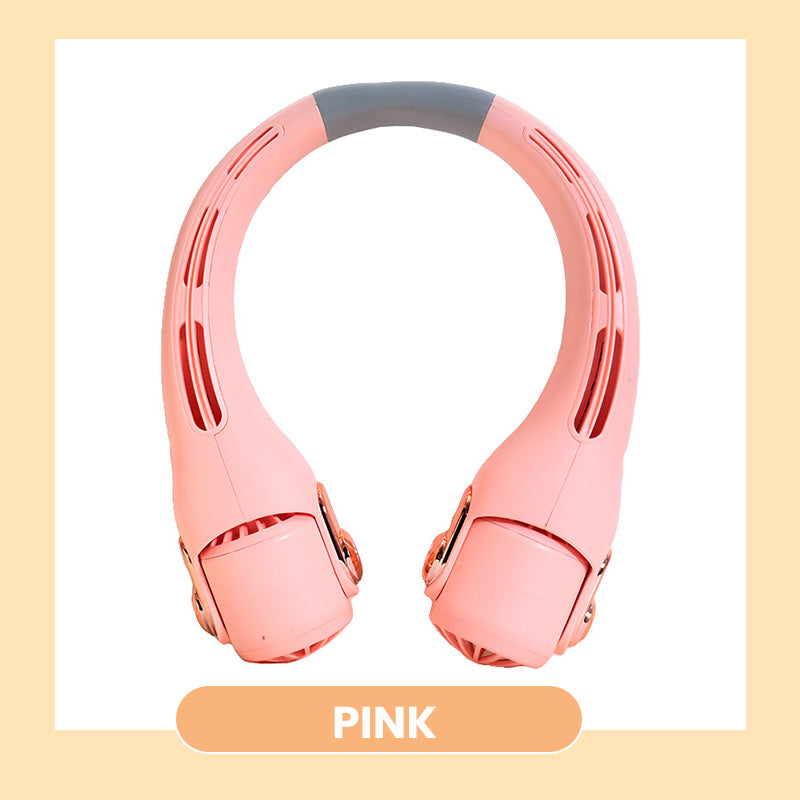 Ventilateur de cou portable – Ultra-silencieux, rotation à 360°, 3 vitesses. Refroidissement mains libres, longue autonomie de batterie. L'indispensable de l'été !