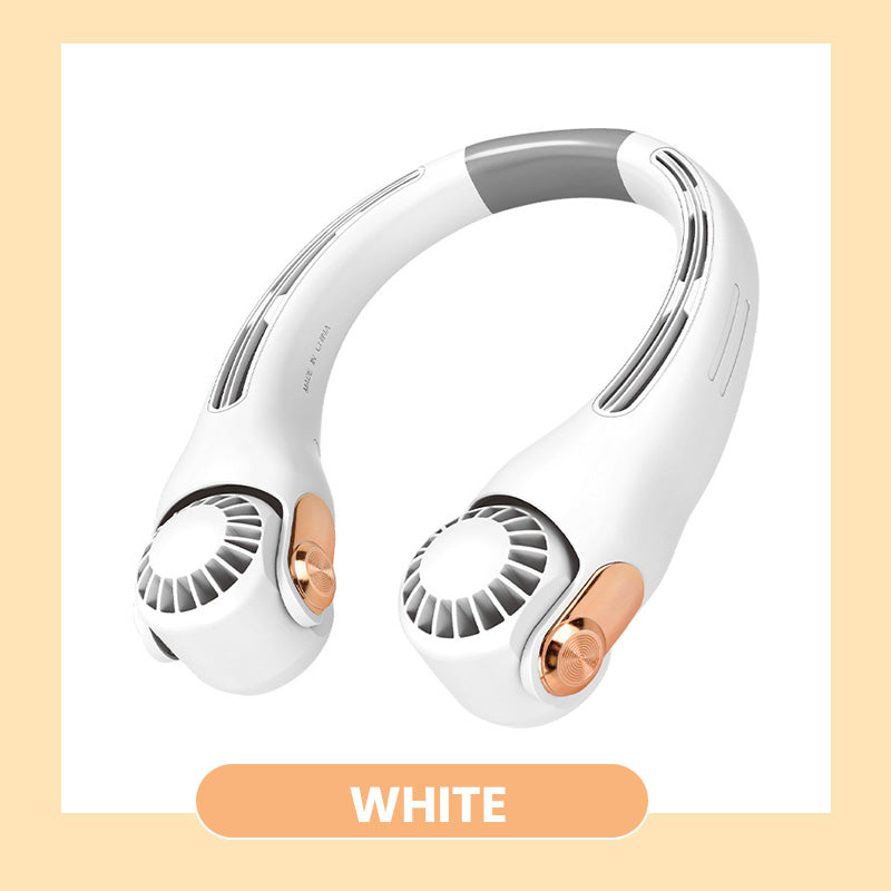 Ventilateur de cou portable – Ultra-silencieux, rotation à 360°, 3 vitesses. Refroidissement mains libres, longue autonomie de batterie. L'indispensable de l'été !