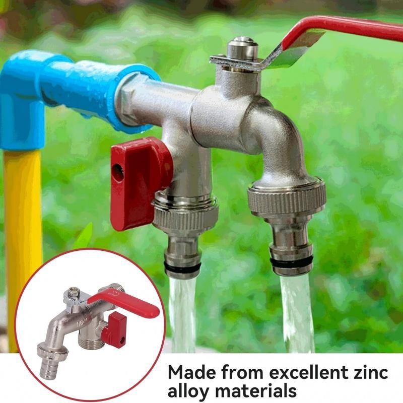 Robinet de jardin universel à double sortie en acier inoxydable – Vannes indépendantes, robuste et facile à installer