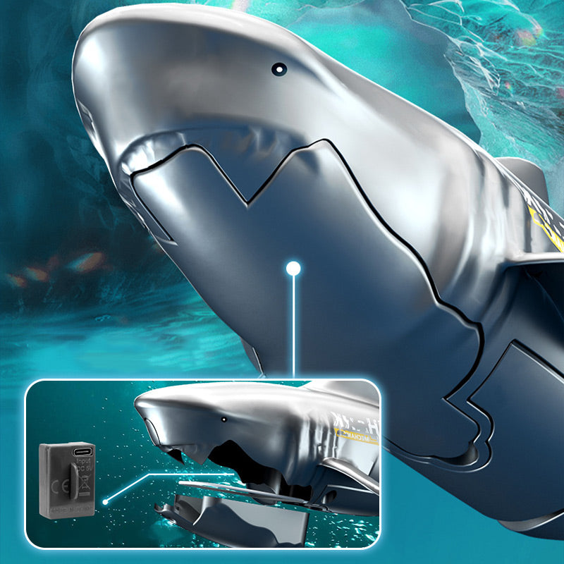 MAINTENANT ! Jouet Requin Plongeur Télécommandé – Action de Nage Réaliste et Étanche – Cadeau Interactif pour Piscine et Bain pour Enfants