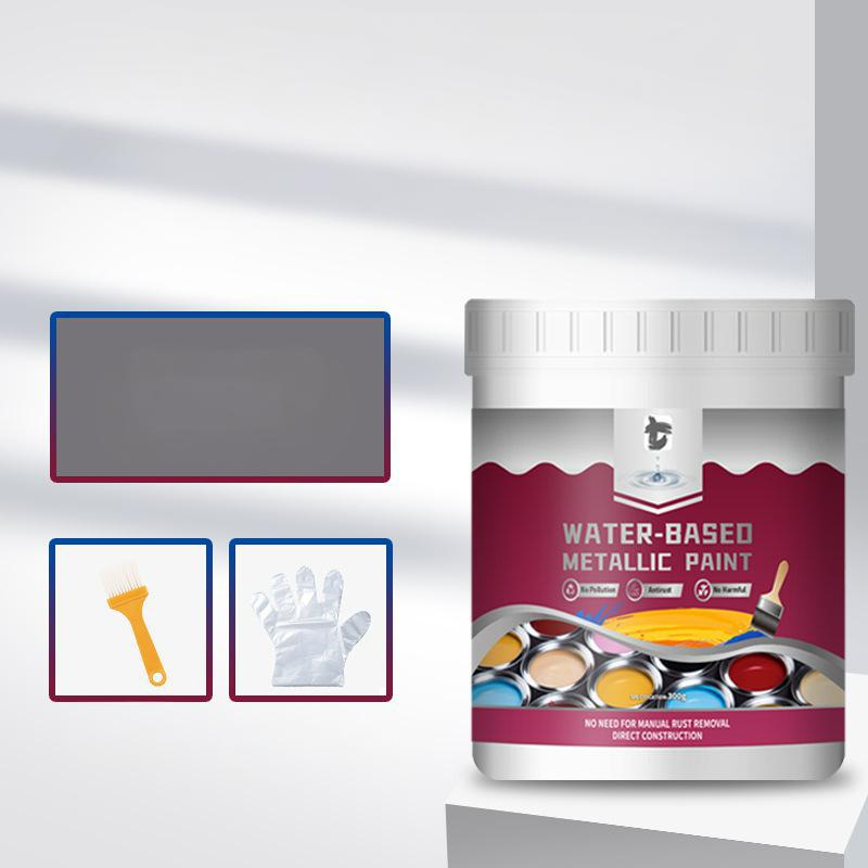 Peinture Métallique Antirouille – Une seule couche arrête la rouille, pas de ponçage, pas de fumées. Sèche pour donner une finition métallique élégante. Parfait pour les outils de jardin et les portails.