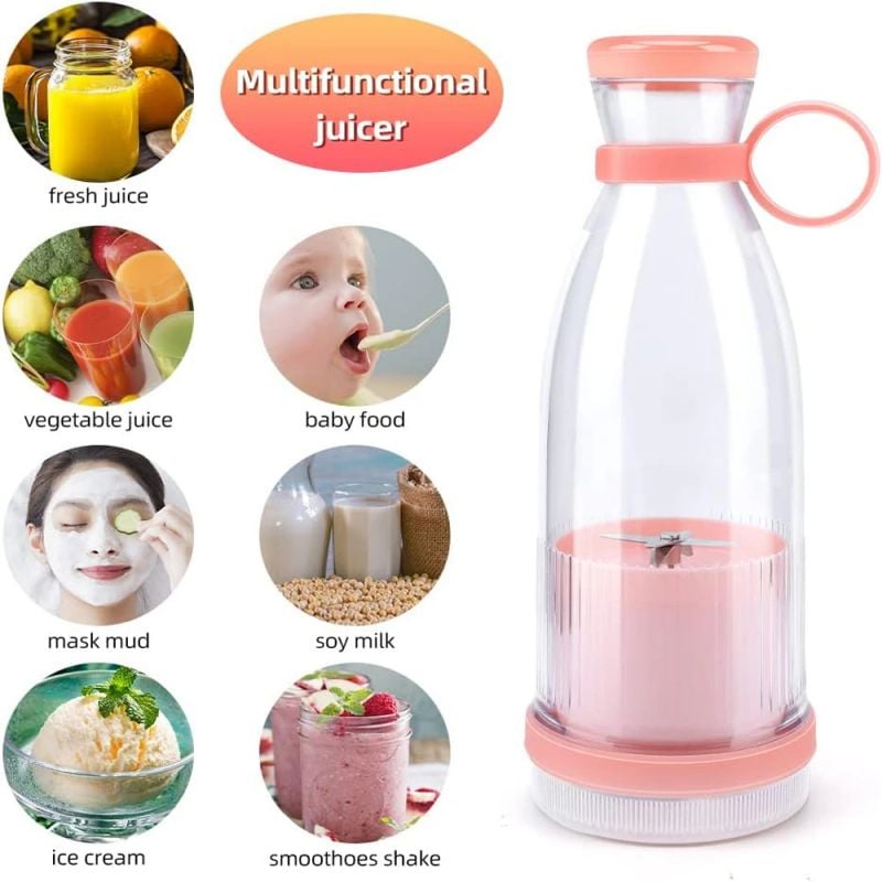 Extracteur de jus portable – Jus frais à tout moment, rechargeable par USB et facile à nettoyer