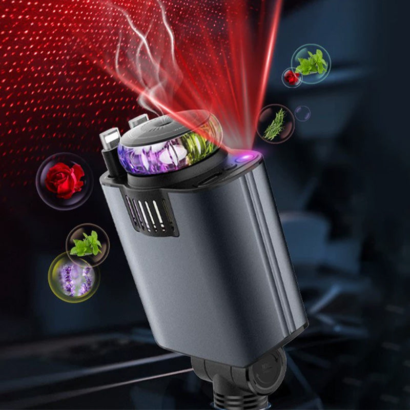 Chargeur 5-en-1, diffuseur d'arômes et projecteur d'étoiles au plafond