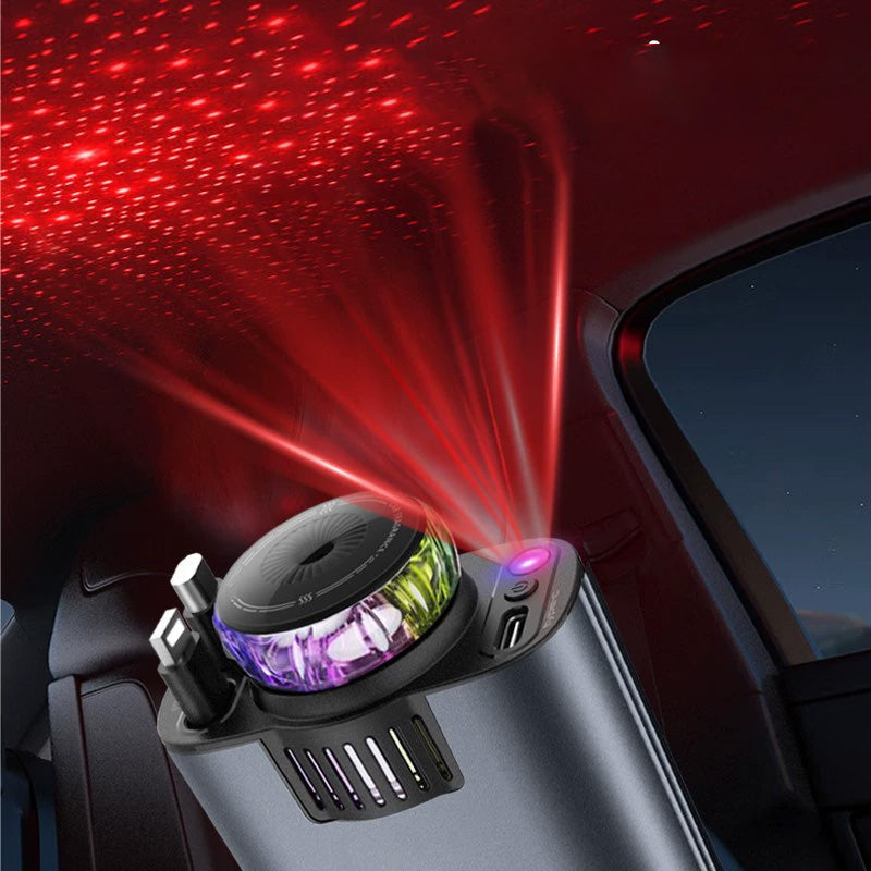 Chargeur 5-en-1, diffuseur d'arômes et projecteur d'étoiles au plafond