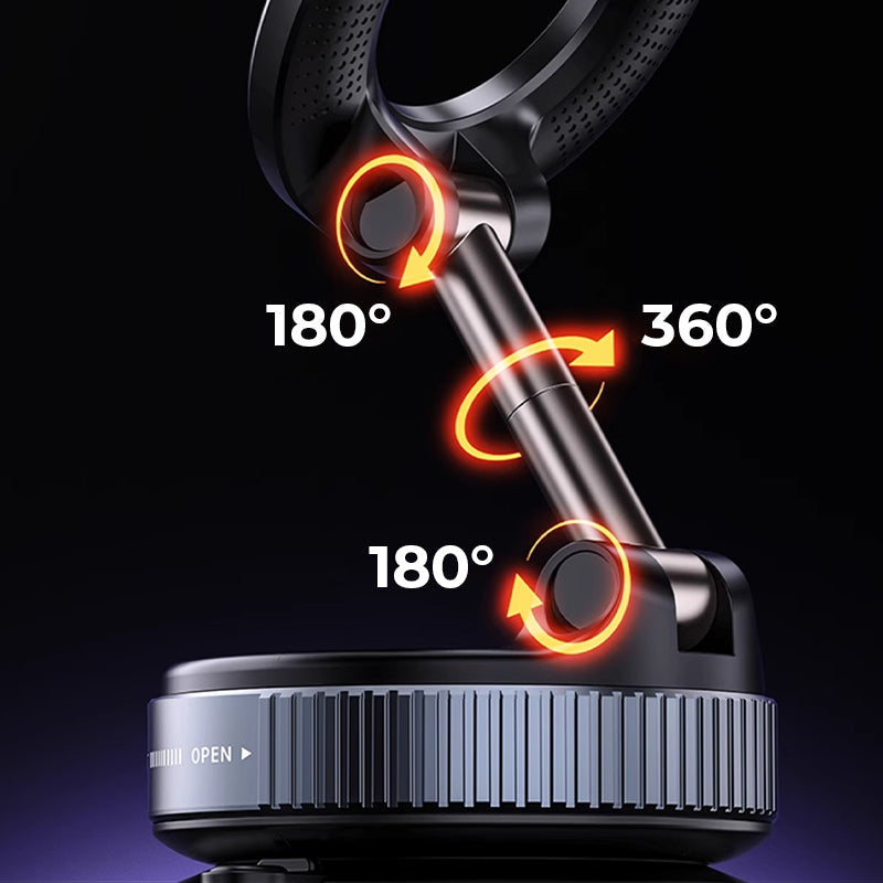 Support magnétique pliable – Fixation stable, design compact et rotation à 360°
