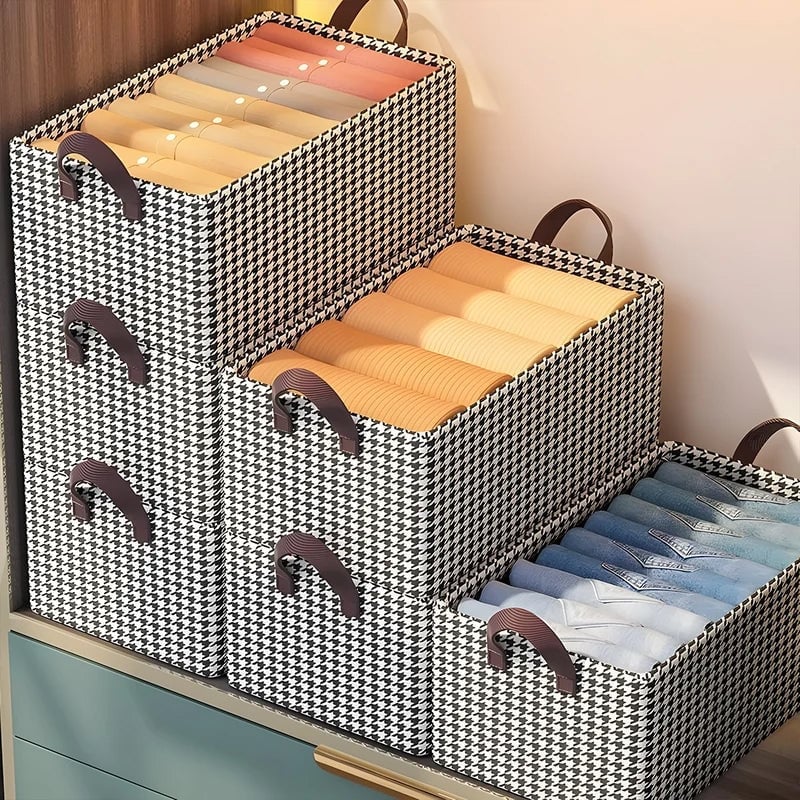 Organisateur de jeans pliable pour placard – Trouvez vos pantalons en 1 seconde !