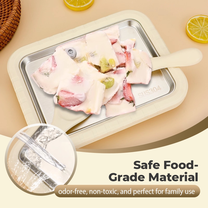 Poêle à rouleaux de crème glacée à faire soi-même