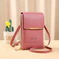 Sac bandoulière pour femme avec fenêtre tactile pour téléphone portable
