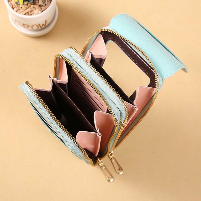 Sac bandoulière pour femme avec fenêtre tactile pour téléphone portable