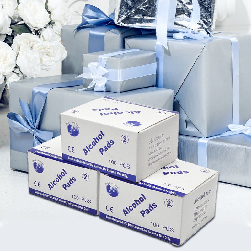 Tampons d'alcool à usage unique avec 75 % d'alcool éthylique