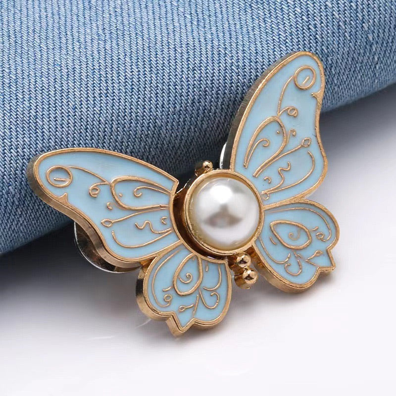 Boucle de réglage papillon amovible – Sans outil, coupe ajustable pour jeans, jupes et robes, crée une silhouette en sablier