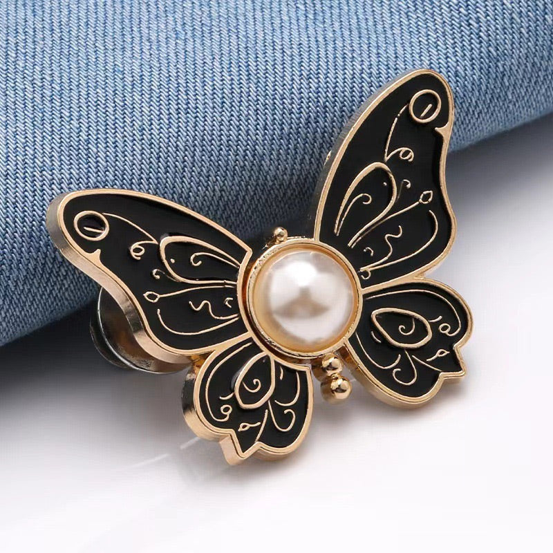 Boucle de réglage papillon amovible – Sans outil, coupe ajustable pour jeans, jupes et robes, crée une silhouette en sablier