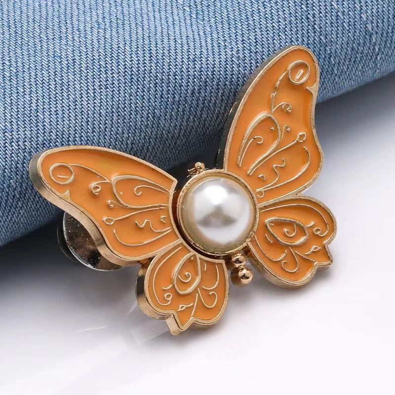 Boucle de réglage papillon amovible – Sans outil, coupe ajustable pour jeans, jupes et robes, crée une silhouette en sablier