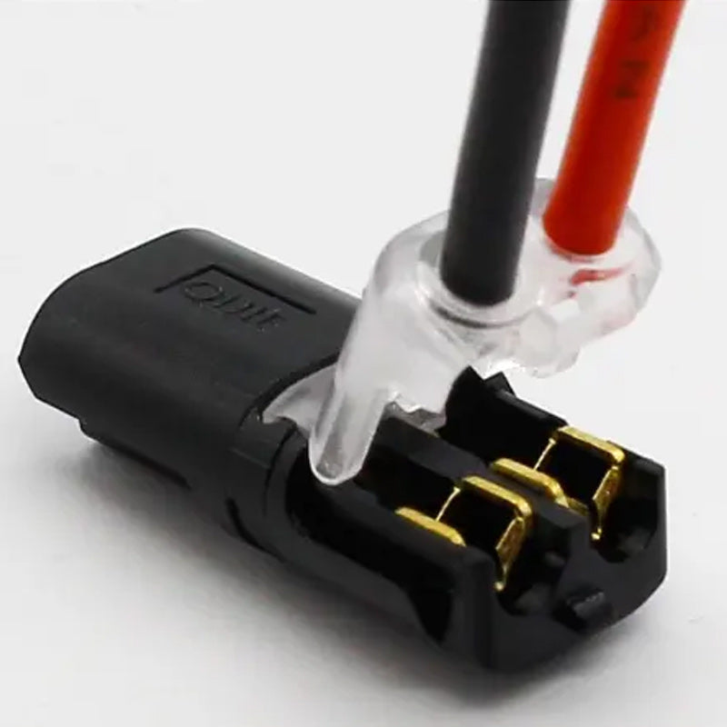 Connecteur double avec loquet de verrouillage