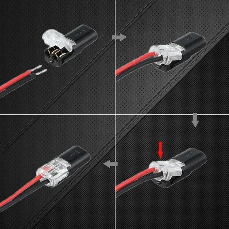 Connecteur double avec loquet de verrouillage
