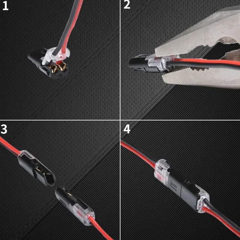 Connecteur double avec loquet de verrouillage