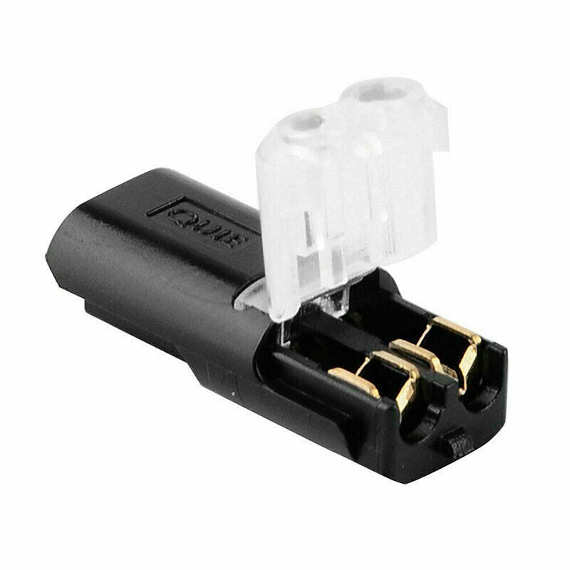 Connecteur double avec loquet de verrouillage