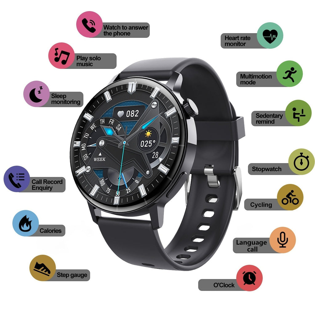 Montre intelligente Bluetooth multifonction avec surveillance complète de la santé 24h/24 et 7j/7