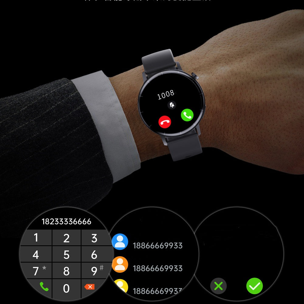 Montre intelligente Bluetooth multifonction avec surveillance complète de la santé 24h/24 et 7j/7
