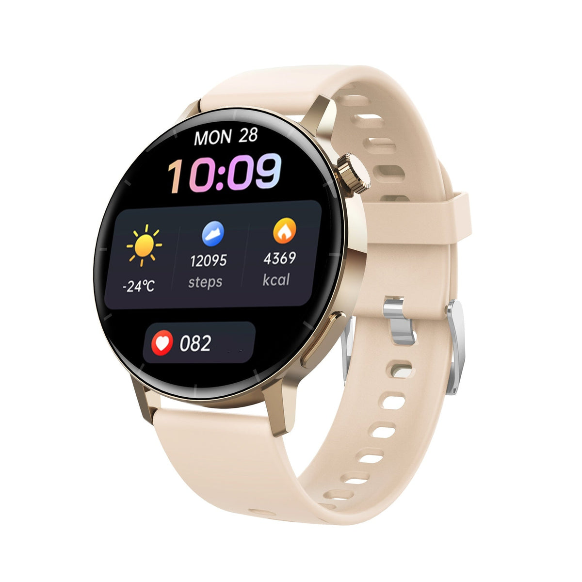 Montre intelligente Bluetooth multifonction avec surveillance complète de la santé 24h/24 et 7j/7
