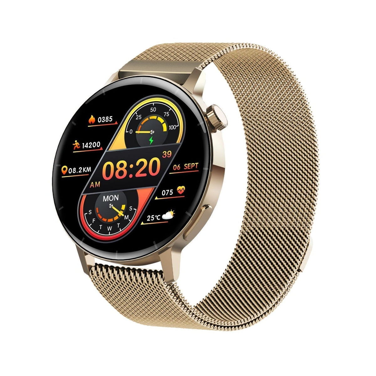 Montre intelligente Bluetooth multifonction avec surveillance complète de la santé 24h/24 et 7j/7