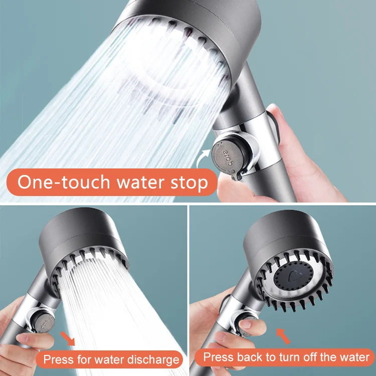 Pommeau de douche de luxe pour le soin de la peau et le massage - 3 modes de jet avec technologie d'économie d'eau pour une expérience de douche revitalisante