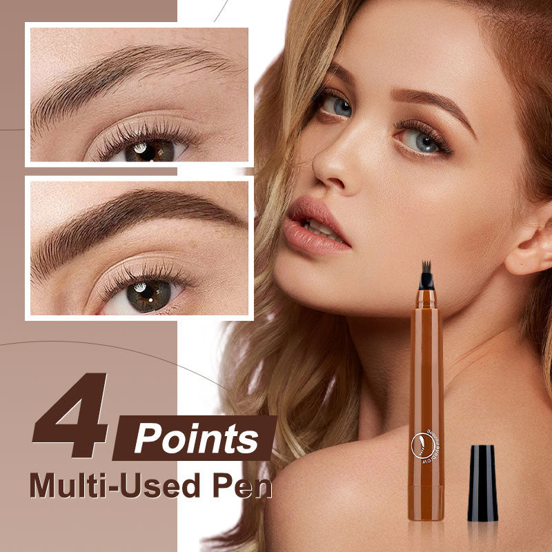Crayon à sourcils naturel 4 pointes, créez rapidement un maquillage des sourcils élégant