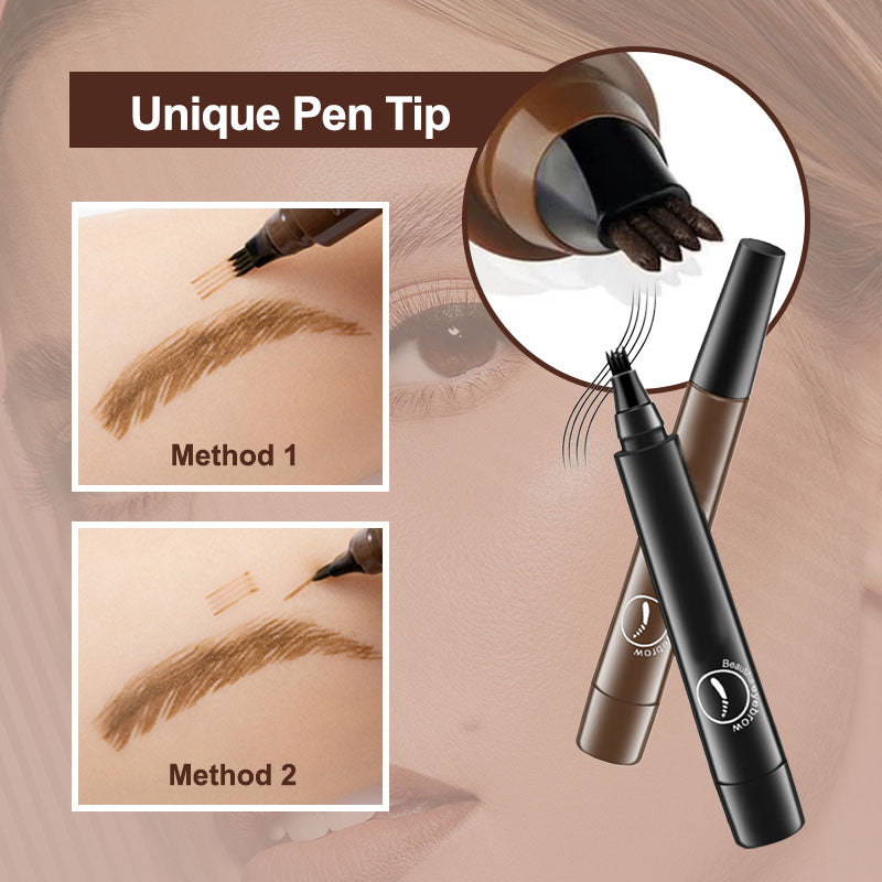 Crayon à sourcils naturel 4 pointes, créez rapidement un maquillage des sourcils élégant