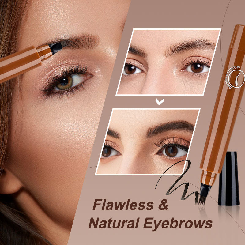 Crayon à sourcils naturel 4 pointes, créez rapidement un maquillage des sourcils élégant