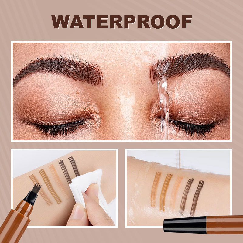 Crayon à sourcils naturel 4 pointes, créez rapidement un maquillage des sourcils élégant