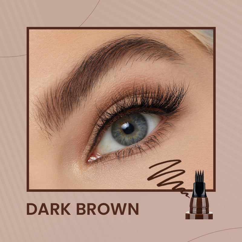 Crayon à sourcils naturel 4 pointes, créez rapidement un maquillage des sourcils élégant