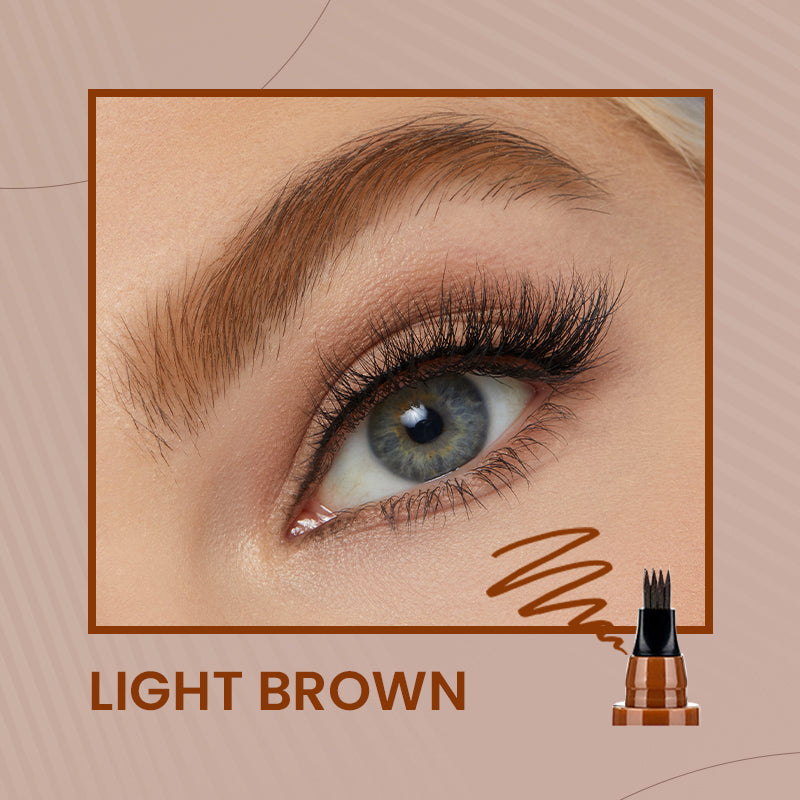 Crayon à sourcils naturel 4 pointes, créez rapidement un maquillage des sourcils élégant