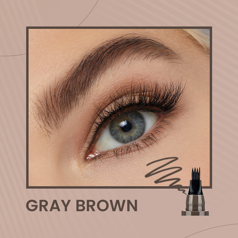 Crayon à sourcils naturel 4 pointes, créez rapidement un maquillage des sourcils élégant