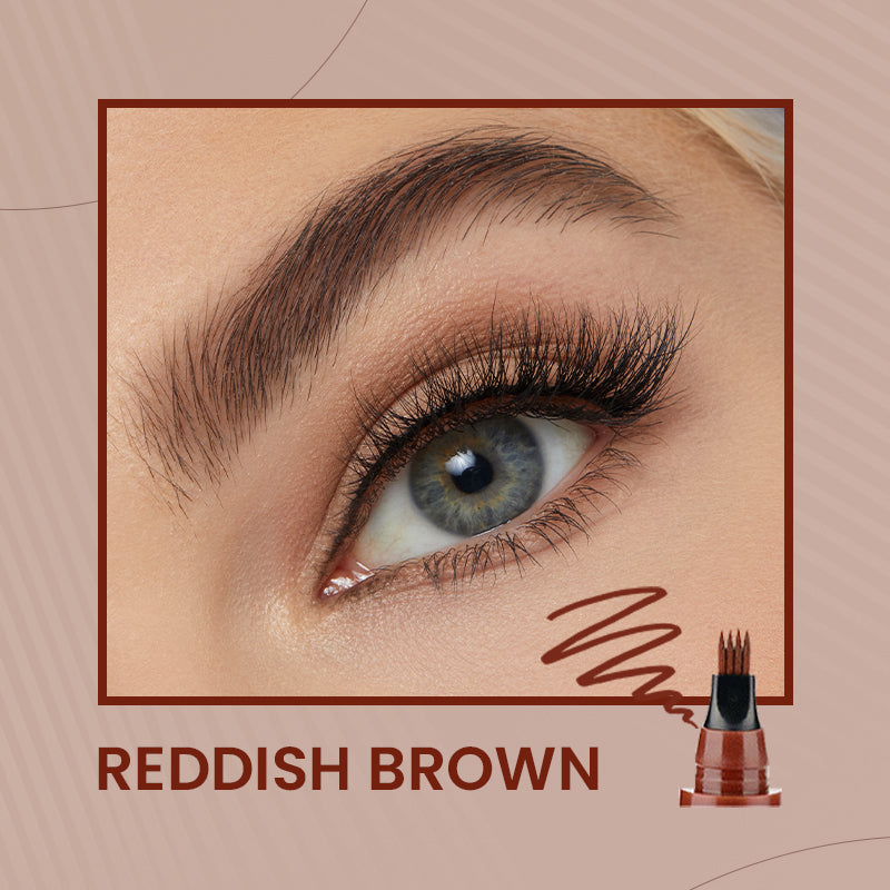 Crayon à sourcils naturel 4 pointes, créez rapidement un maquillage des sourcils élégant