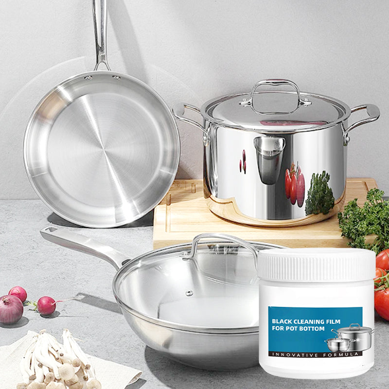 Pâte nettoyante anti-résidus brûlés - Nettoyage en profondeur des casseroles/poêles sans rayures, élimine la graisse et la carbonisation en 5 minutes