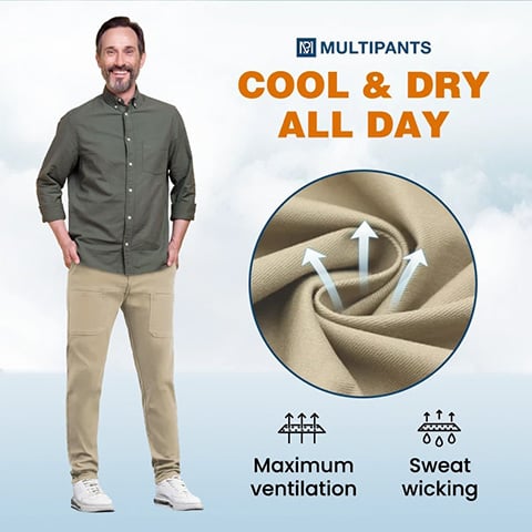 MultiPants – Pantalon cargo durable multi-poches ultra-extensible