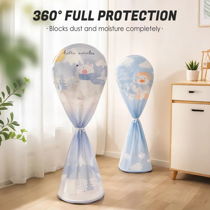 Housse anti-poussière pour ventilateur de sol à couverture complète à 360°