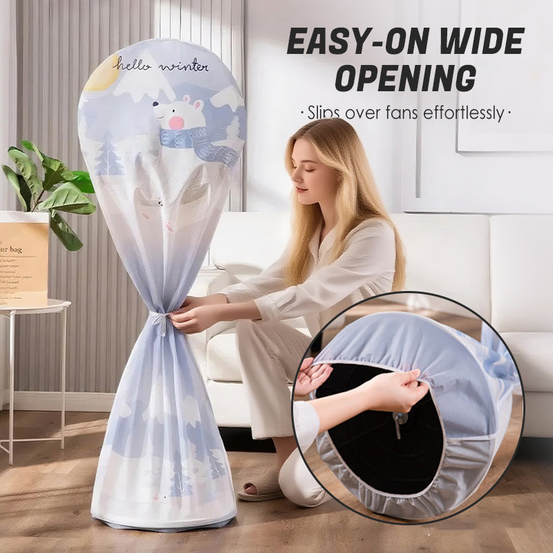 Housse anti-poussière pour ventilateur de sol à couverture complète à 360°