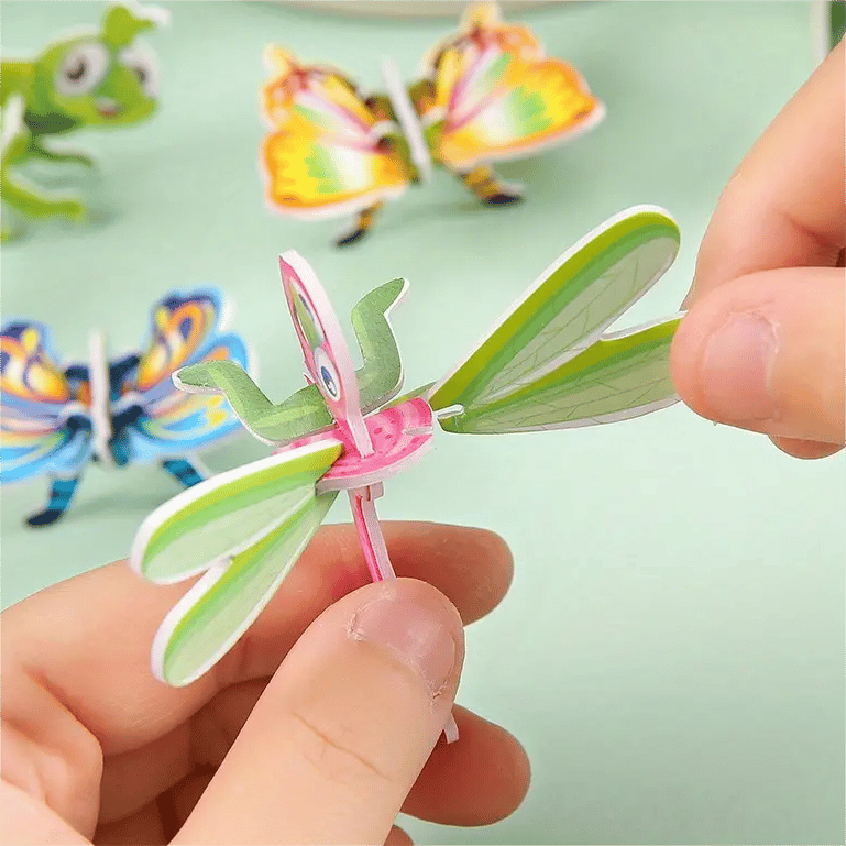 & PUZZLE 3D ÉDUCATIF - Ensemble de 50 pièces de dinosaures de dessins animés aux couleurs vives, développe la créativité et la pensée spatiale pour les 4 ans et plus