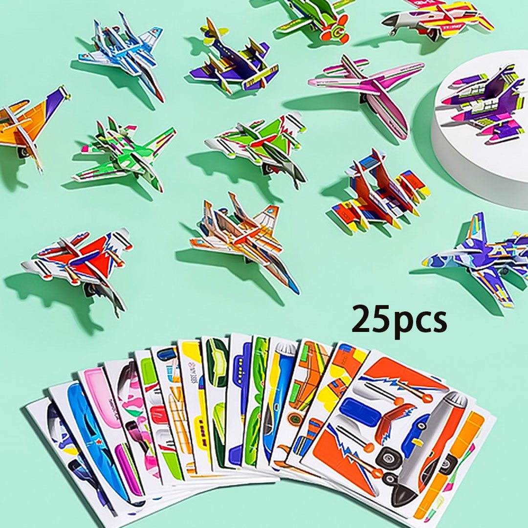 & PUZZLE 3D ÉDUCATIF - Ensemble de 50 pièces de dinosaures de dessins animés aux couleurs vives, développe la créativité et la pensée spatiale pour les 4 ans et plus