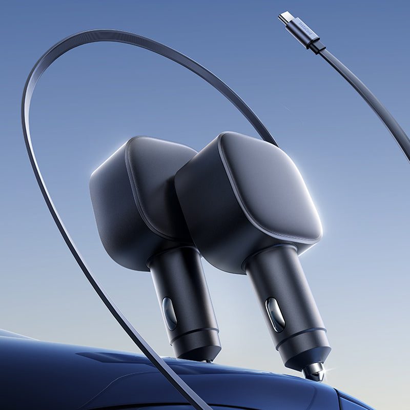Chargeur de voiture compact rétractable