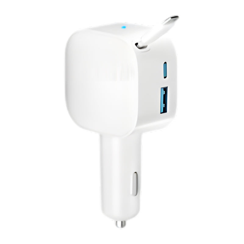 Chargeur de voiture compact rétractable