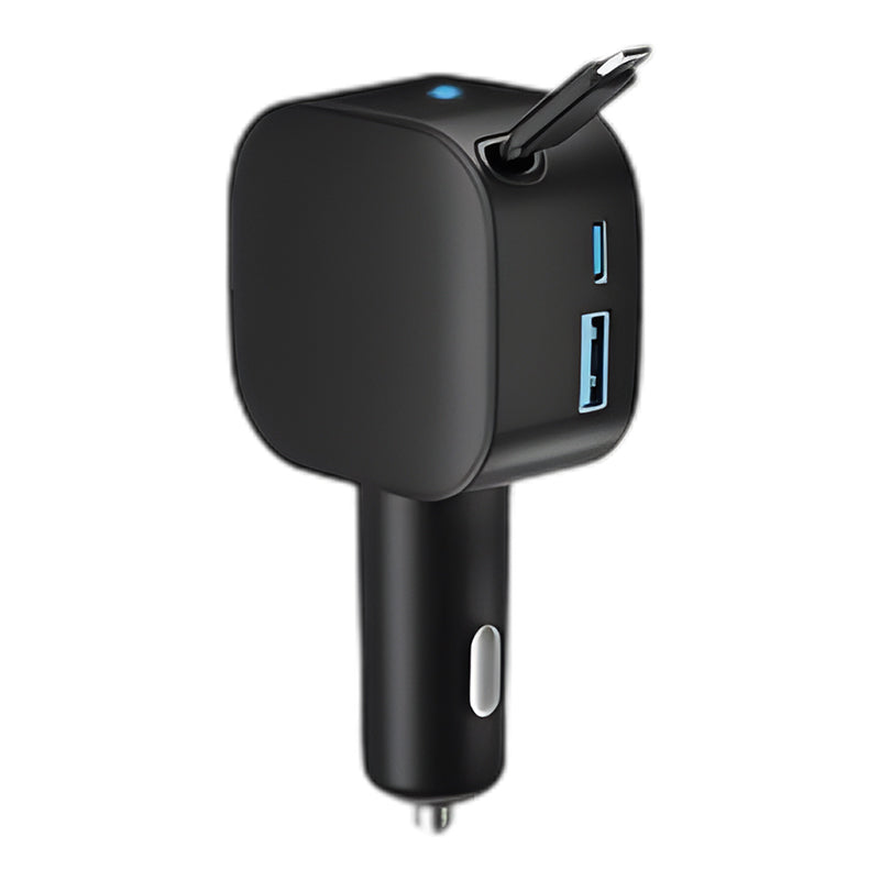 Chargeur de voiture compact rétractable