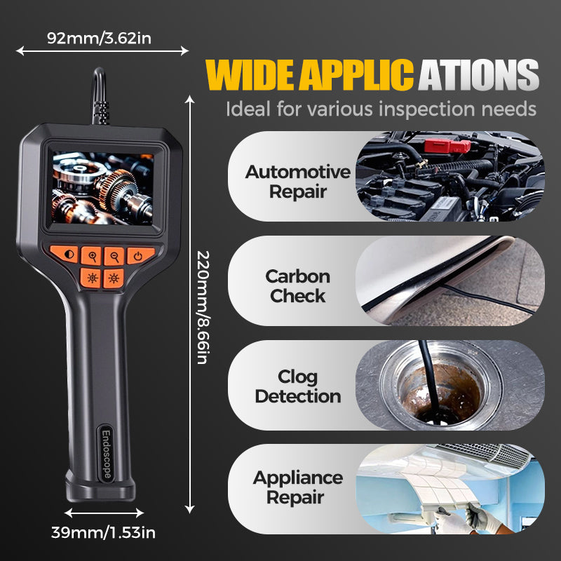 Endoscope HD étanche avec éclairage LED