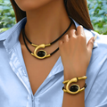 MAINTENANT ! Parure Collier & Bracelet Bohème Vintage - Détails Faits Main avec Ajustement Réglable, Accents Bohémiens Parfaits